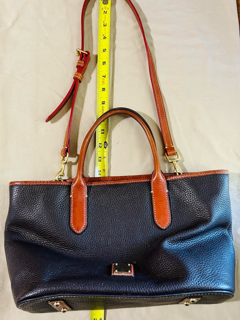 Dooney & Bourke Dark Brown Pebbled Leather Tote - Picture 5 of 12